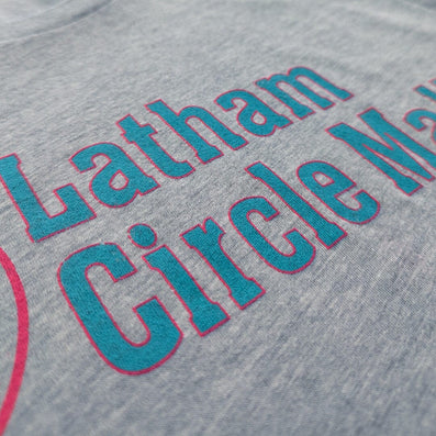 Latham Circle Mall Latham Albany New York T-Shirt Detail Text Light Gray