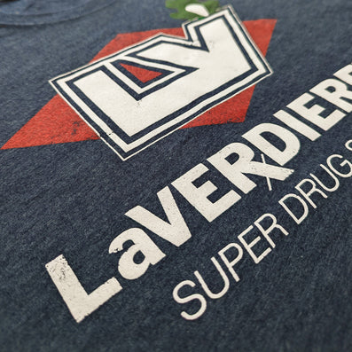 LaVerdiere's Super Drug Stores T-Shirt Detail Left Dark Blue