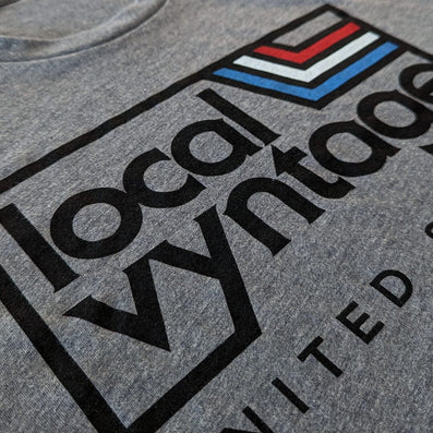 Local Vyntage United States Logo T-Shirt Detail Left Gray