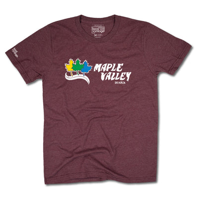 Maple Valley Ski Area Dummerston Vermont T-Shirt Front Burgundy