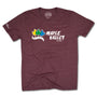 Maple Valley Ski Area Dummerston Vermont T-Shirt Front Burgundy