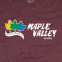 Maple Valley Ski Area Dummerston Vermont T-Shirt Graphic Burgundy