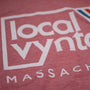Local Vyntage Massachusetts T-Shirt Detail Faded Red