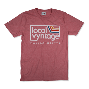 Local Vyntage Massachusetts T-Shirt Front Faded Red