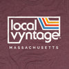 Local Vyntage Massachusetts Logo T-Shirt Graphic Burgundy