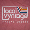 Local Vyntage Massachusetts T-Shirt Graphic Faded Red