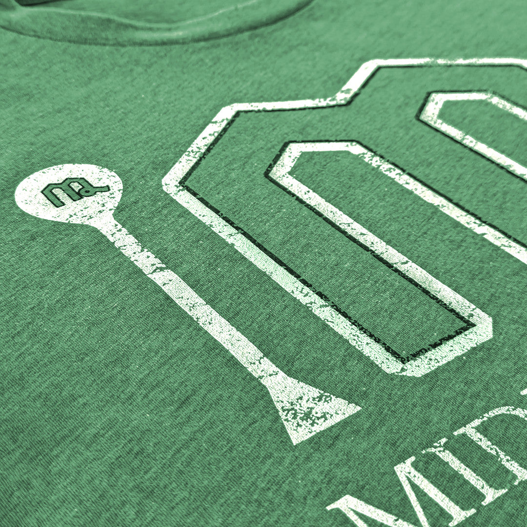 Midland Mall Warwick Rhode Island T-Shirt Detail Left Faded Green