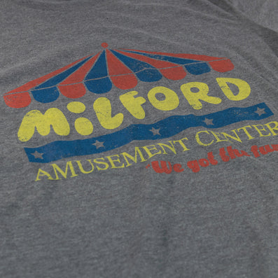 Milford Amusement Center Connecticut T-Shirt Detail Gray