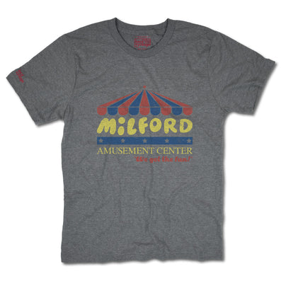 Milford Amusement Center Connecticut T-Shirt Front Gray