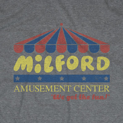 Milford Amusement Center Connecticut T-Shirt Graphic Gray