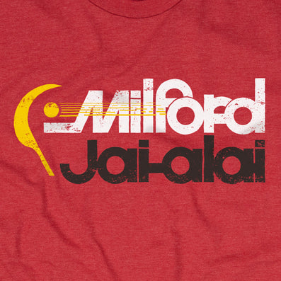 Milford Jai Alai Connecticut T-Shirt Graphic Red
