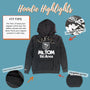 Mt. Tom Holyoke Massachusetts Hoodie Highlights Dark Gray