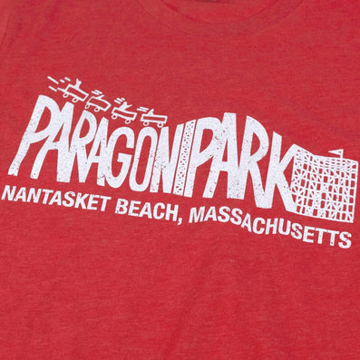 Paragon Park Nantasket Beach Boston Massachusetts T-Shirt Detail Red