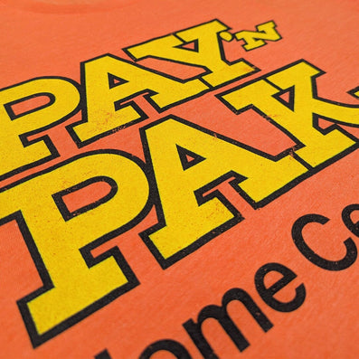 Pay N Pak Home Centers T-Shirt Detail Left Orange