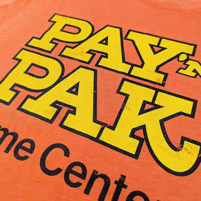 Pay N Pak Home Centers T-Shirt Detail Logo Orange