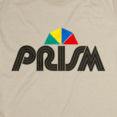 Prism Cable TV Channel T-Shirt Graphic Beige