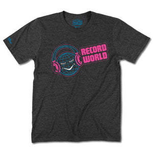 Record World T-Shirt Front Dark Gray