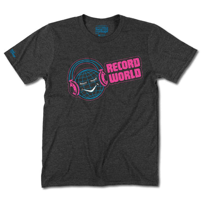 Record World T-Shirt Front Dark Gray