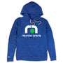 Reunion Arena Dallas Texas Hoodie Front Cobalt Blue