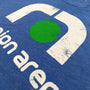 Reunion Arena Dallas Texas T-Shirt Detail Right Bright Blue