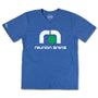 Reunion Arena Dallas Texas T-Shirt Front Bright Blue