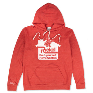 Rickel Home Centers Hoodie Front Red