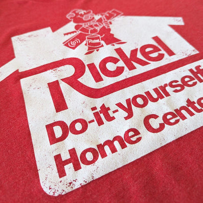 Rickel Home Centers T-Shirt Detail Left Red