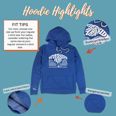 Riverside Park Agawam Massachusetts Hoodie Highlights Cobalt Blue