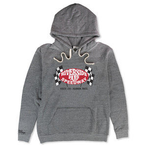 Riverside Speedway Agawam Massachusetts Hoodie Front Gray