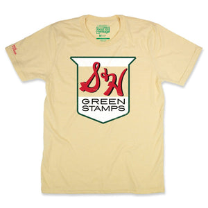 S&H Green Stamps T-Shirt Front Faded Yellow