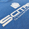 SciTrek Museum Atlanta Georgia T-Shirt Detail Left Bright Blue