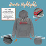 Service Merchandise Hoodie Highlights Gray