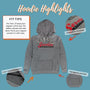Service Merchandise Hoodie Highlights Gray