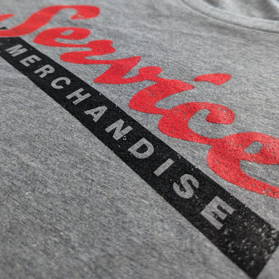 Service Merchandise T-Shirt Detail Right Gray