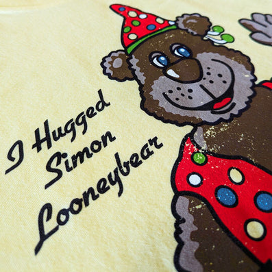 Simon Looneybear Whalom Park Lunenburg Massachusetts T-Shirt Detail Simon Looneybear Faded Yellow