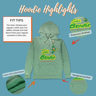 Ski Brodie Hoodie Highlights Faded Green
