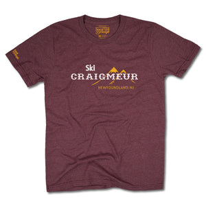 Ski Craigmeur Ski Area Newfoundland New Jersey T-Shirt Front Burgundy
