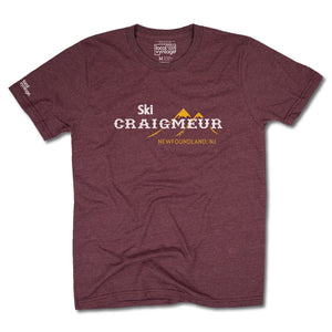 Ski Craigmeur Ski Area Newfoundland New Jersey T-Shirt Front Burgundy