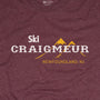 Ski Craigmeur Ski Area Newfoundland New Jersey T-Shirt Graphic Burgundy