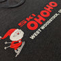 Ski Ohoho Ski Area West Woodstock Connecticut T-Shirt Detail Left Dark Gray