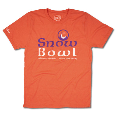 The Snow Bowl Ski Area Milton Jefferson Township New Jersey T-Shirt Front Orange
