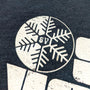 Snow Valley Ski Area Winhall Vermont T-Shirt Detail Snowflake Dark Blue