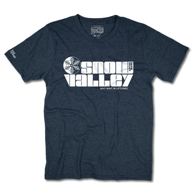 Snow Valley Ski Area Winhall Vermont T-Shirt Front Dark Blue