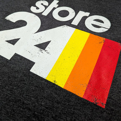 Store 24 Convenience Store T-Shirt Detail Right Dark Gray