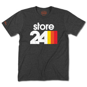 Store 24 Convenience Store T-Shirt Front Dark Gray