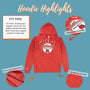 Strawberries Records And Tapes Hoodie Highlights Red
