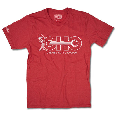 The GHO Greater Hartford Open T-Shirt Front Red