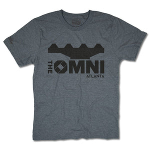 The Omni Arena Atlanta Georgia T-Shirt Front Gray
