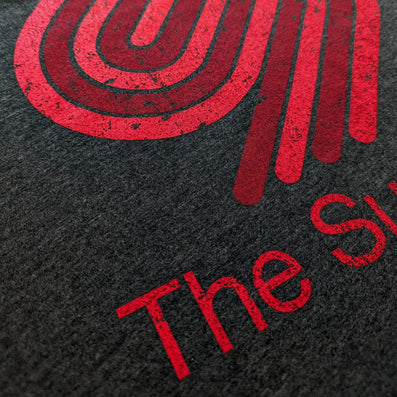 The Summit Arena Houston Texas T-Shirt Detail Left Dark Gray