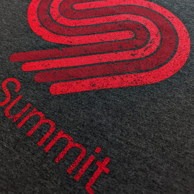 The Summit Arena Houston Texas T-Shirt Detail Right Dark Gray